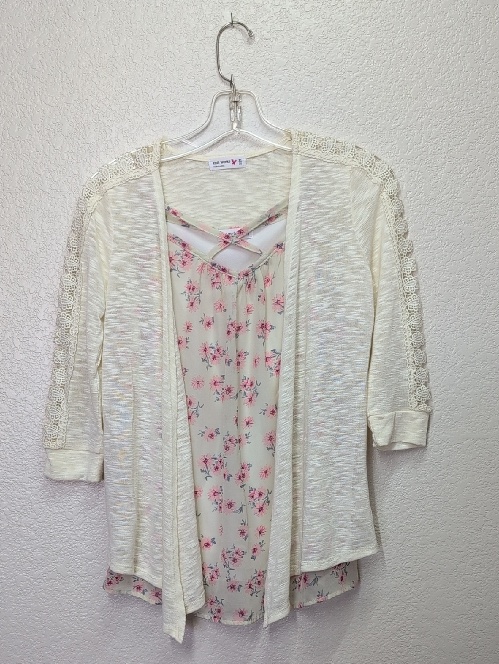 Knitworks | Girls | Set of 2 | Floral Tank Top & Light Sweater